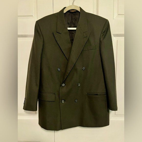 Calvin Klein Other - Vintage Calvin Herringbone Wool Blend Blazer Made in USA Gray Size M (Est.)‎